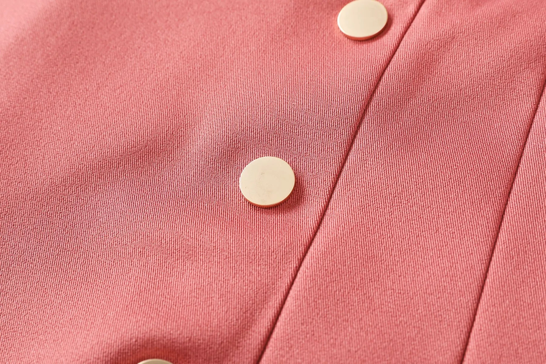 Adelynn Pleat Double Breast Buttons Plus Size Mini Skirt (Pink, Black)