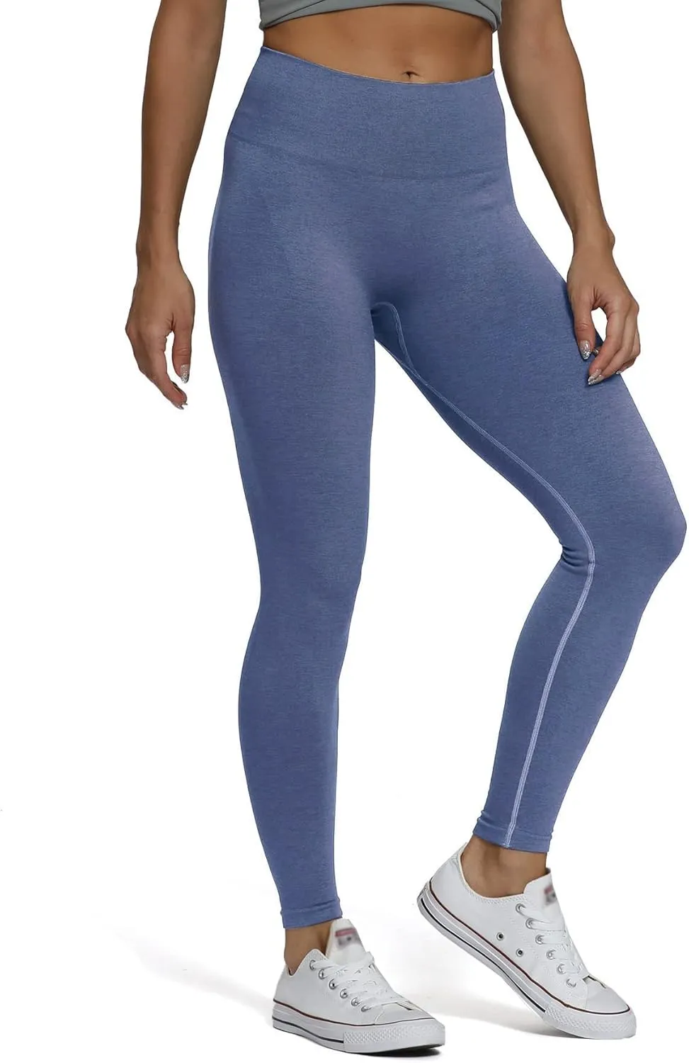 Aoxjox Scrunch Seamless Leggings for Women High Waisted Tummy Control 2.0 Smile Contour Workout Yoga Pants 24"