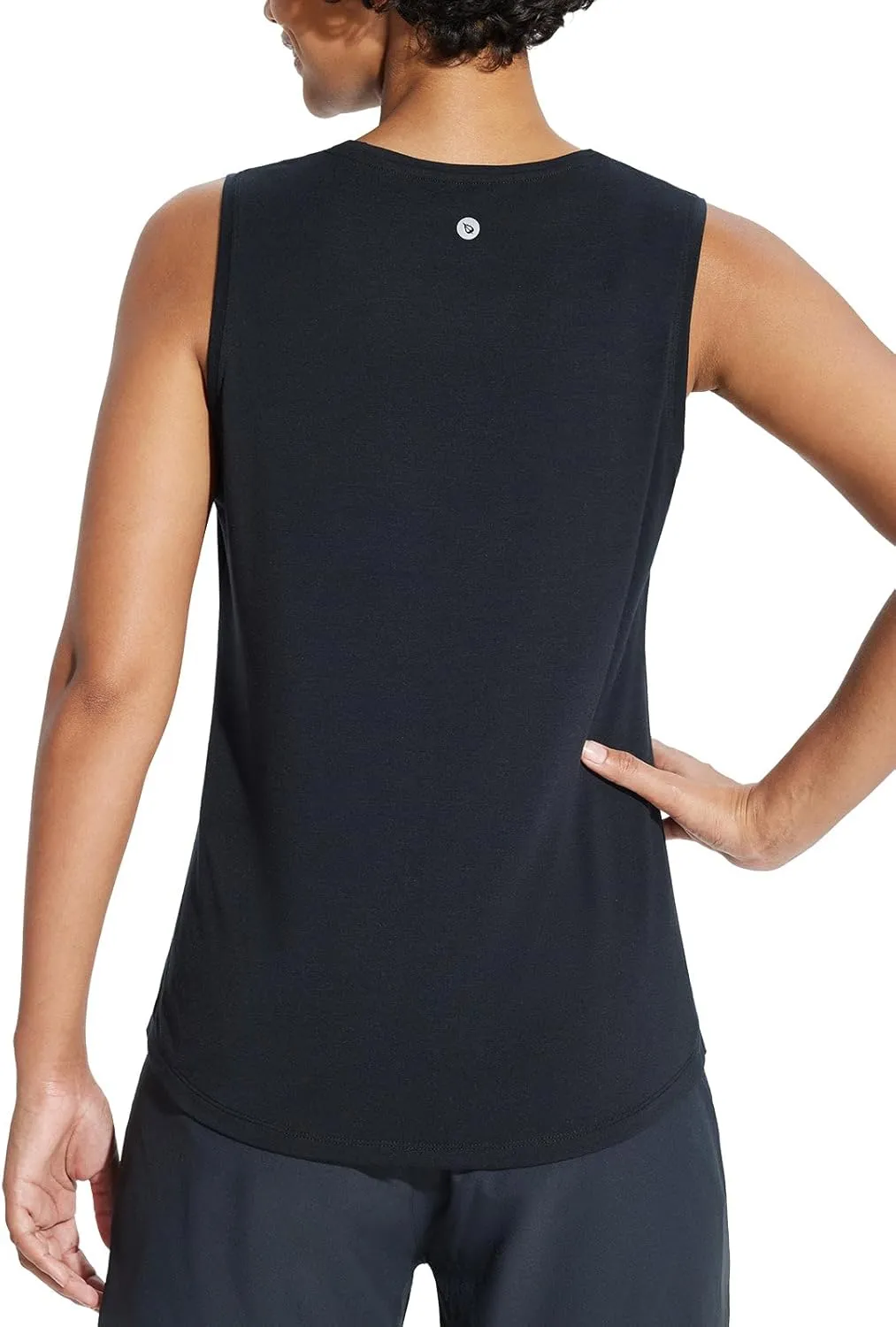 baleaf Workout Tank Tops for Women Sleeveless Athletic Top Loose Fit Running Shirts High Neck Yoga Gym Clothes