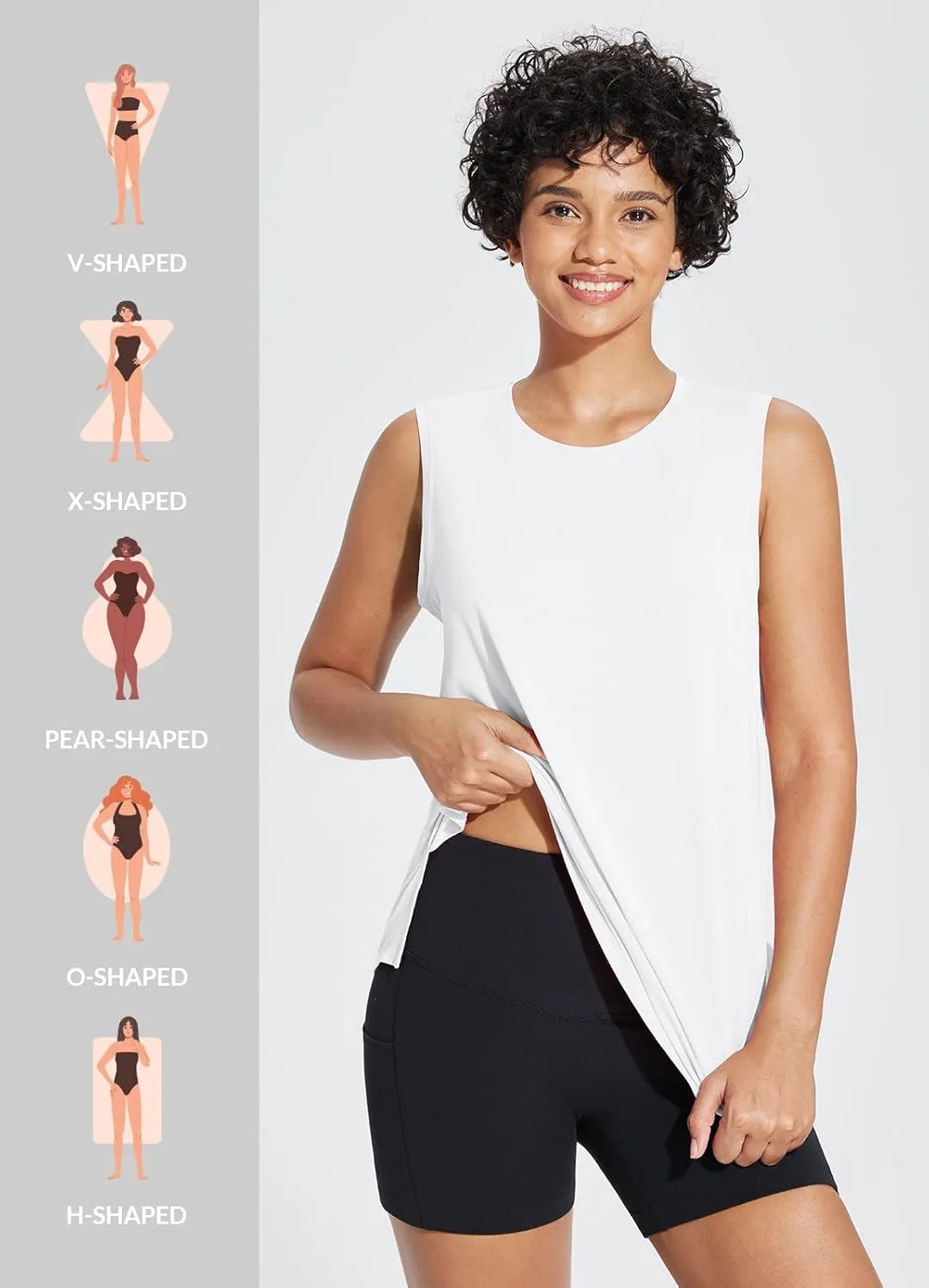 baleaf Workout Tank Tops for Women Sleeveless Athletic Top Loose Fit Running Shirts High Neck Yoga Gym Clothes