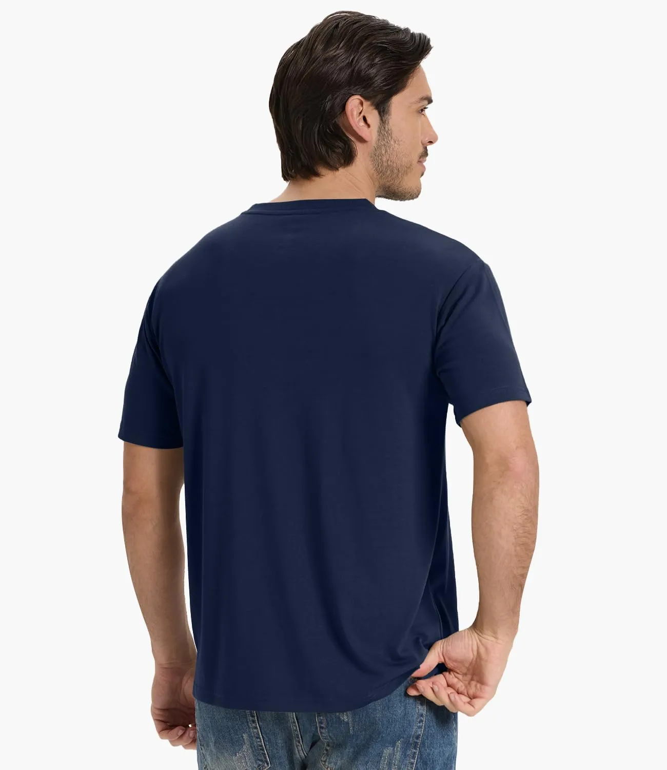 BAMBOO COOL Men's Pocket T-Shirts Heavy Weight Short Sleeve Tee Shirts Crew Neck Tshirt Soft Classic Undershirts for Men