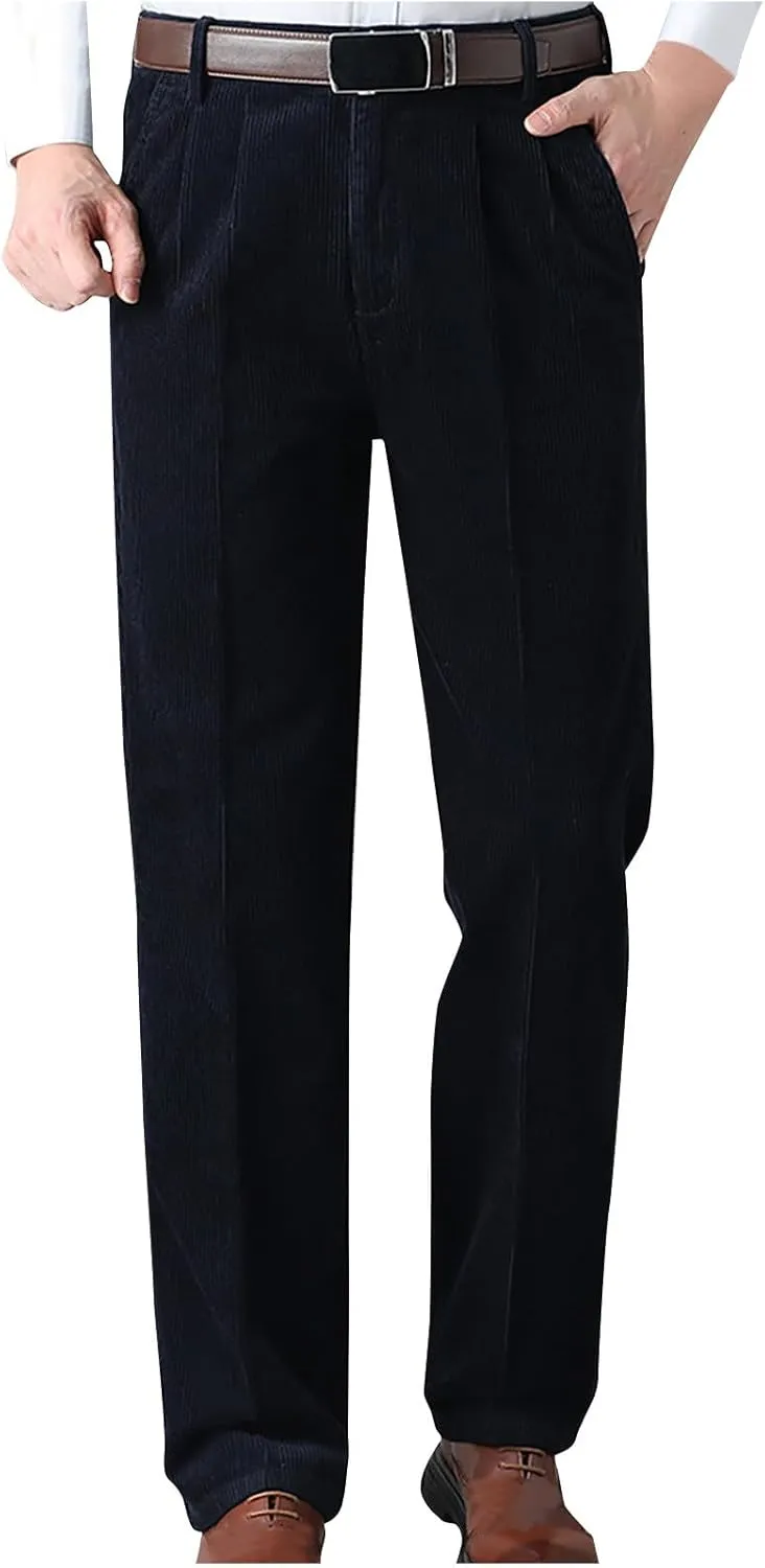 Business Casual Pants for Men Slim Fit Dress Pants Classic Straight Fit Lightweight Regular Fit Work Pants for Men