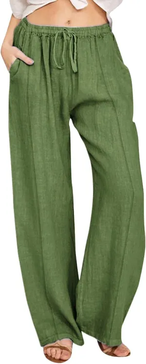 Cargo Pants for Women Winter Adjustable Travel Thermal with Pockets Wide Leg Straight Leg