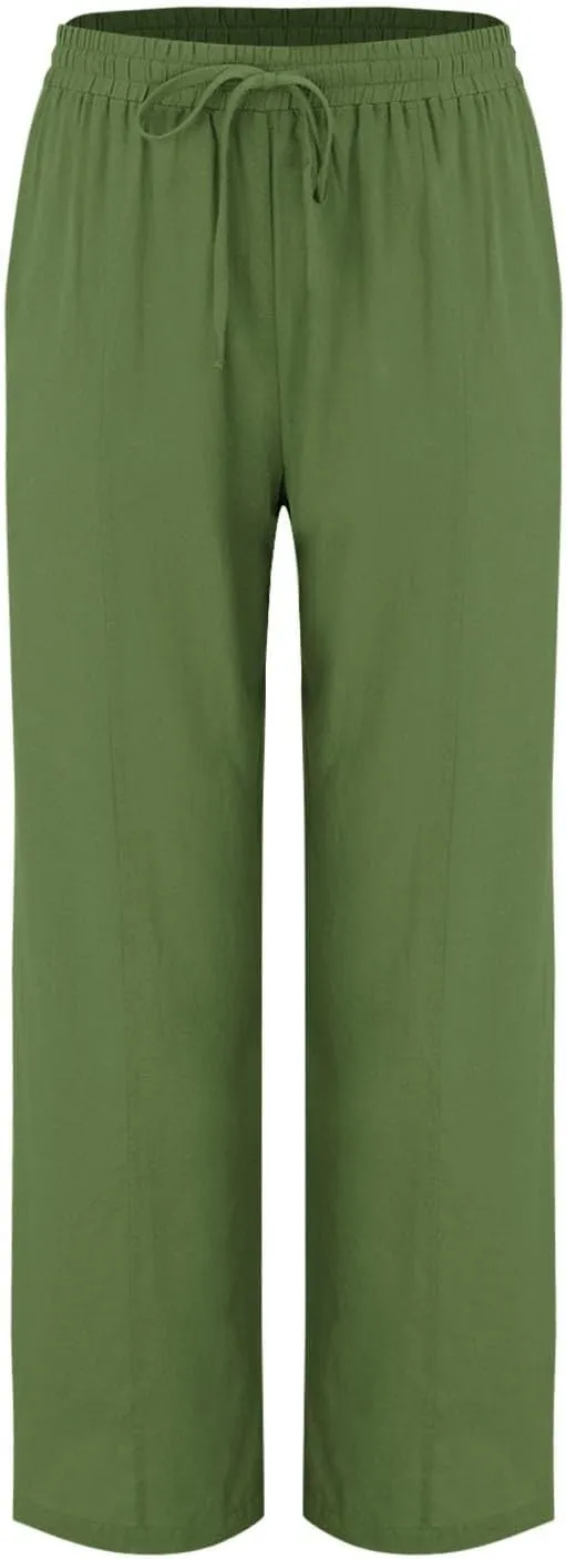 Cargo Pants for Women Winter Adjustable Travel Thermal with Pockets Wide Leg Straight Leg