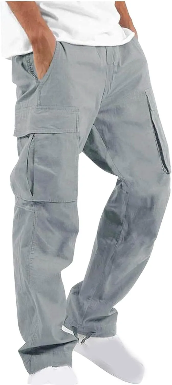 Cargo Pants Men Lightweight Outdoor Hiking Jogger Classic Fit Tactical Pant with Multi Pockets Activewear
