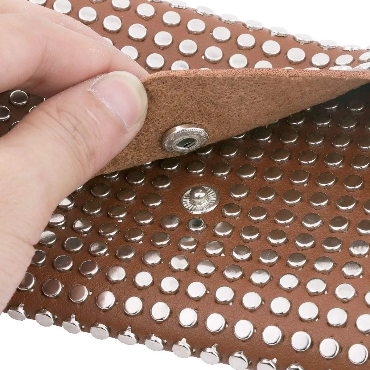 CHICTRY Women Fanny Pack Fashion Punk Faux Leather Waist Pouch Mini Purse Travel Cell Phone Belt Bag