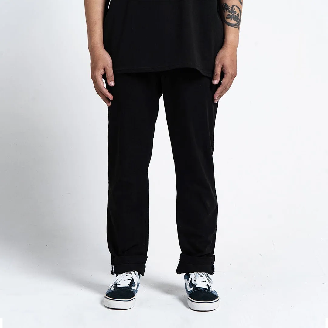 Chino Pants Black Charcoal Twill