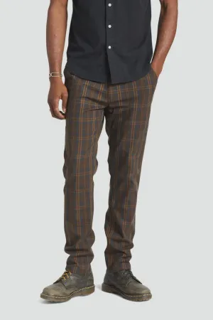 Choice Chino Pant - Brown/Blue Plaid