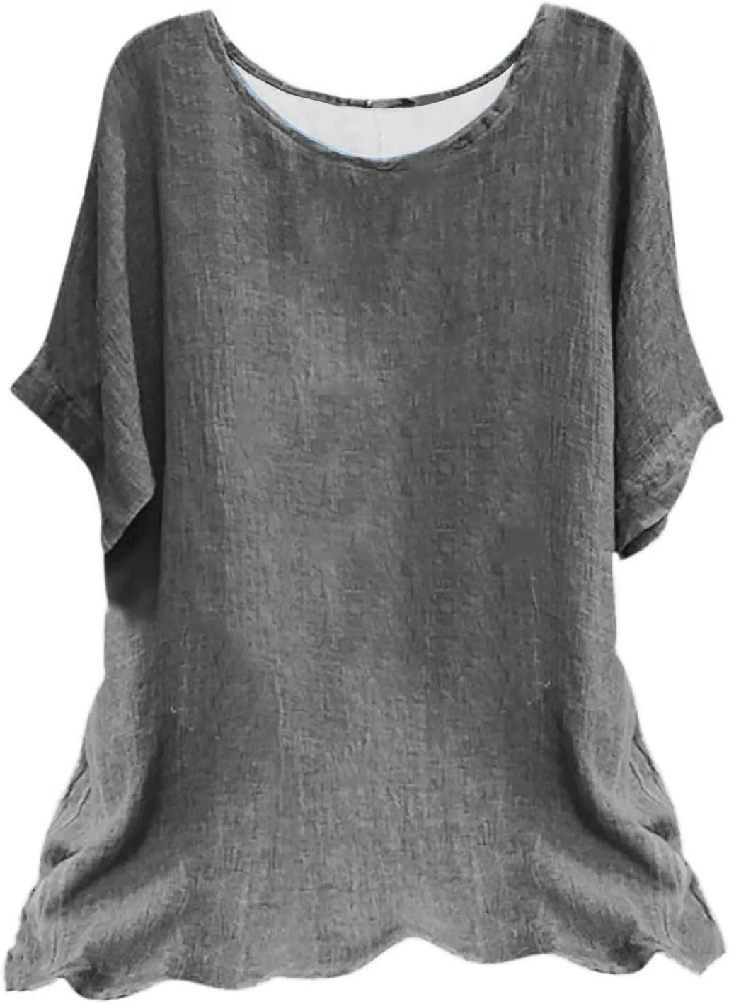 Cotton Linen Tops for Womens Loose Fit Casual Short Sleeve T-Shirt Retro Floral Print Blouse 2025 Summer Beach Clothes