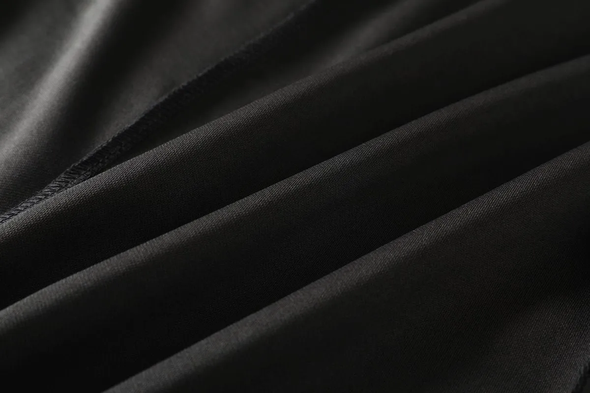 Dawn Black Wrap Midi Dress