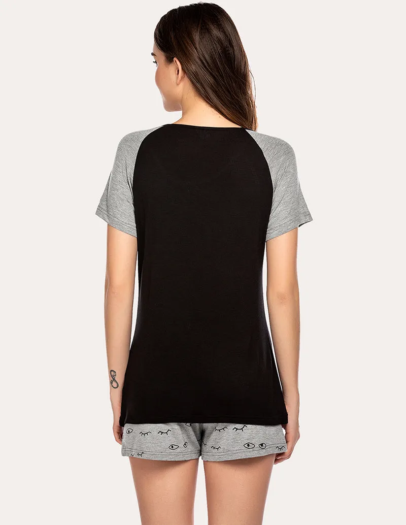 Ekouaer Cute Print Pajama Set (US Only)