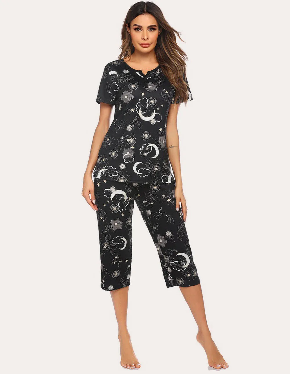 Ekouaer Fun Print Pajamas Set (US Only)