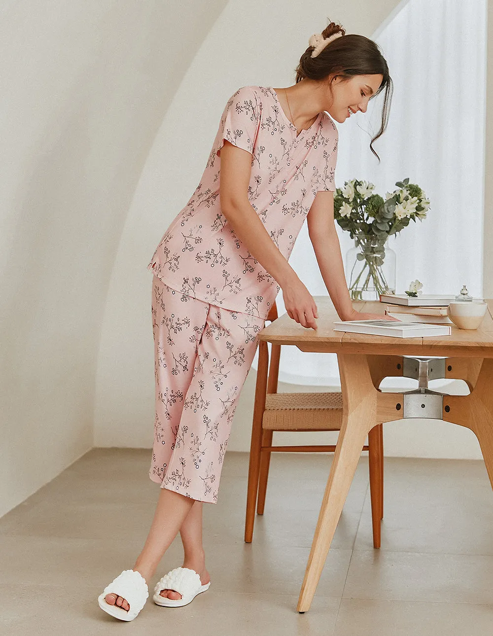 Ekouaer Fun Print Pajamas Set (US Only)