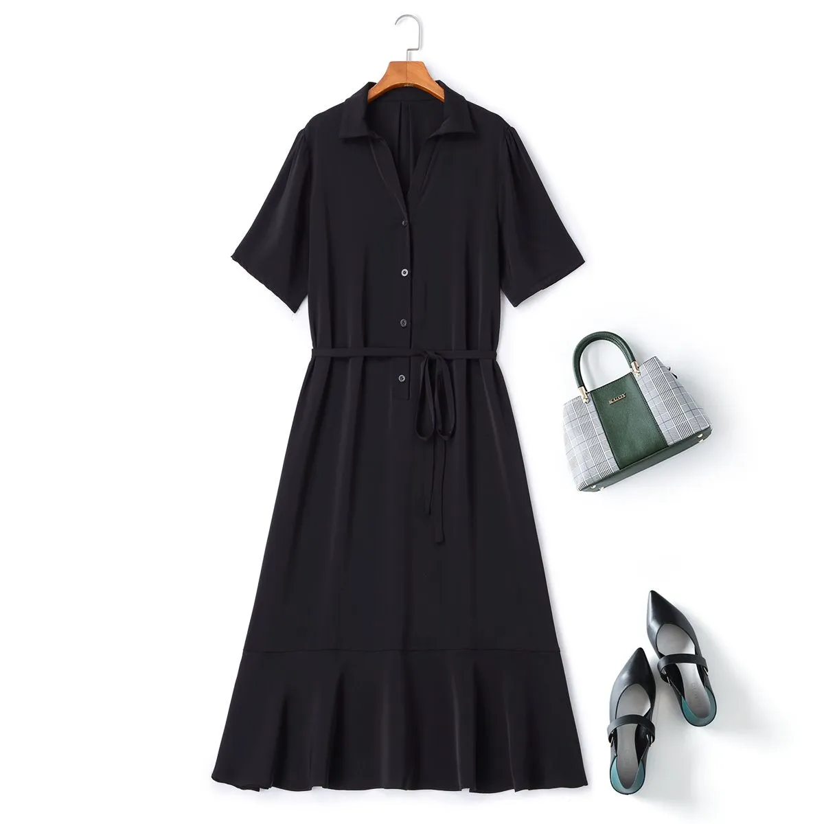 Eren Plus Size Black Shirt Dress