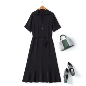Eren Plus Size Black Shirt Dress