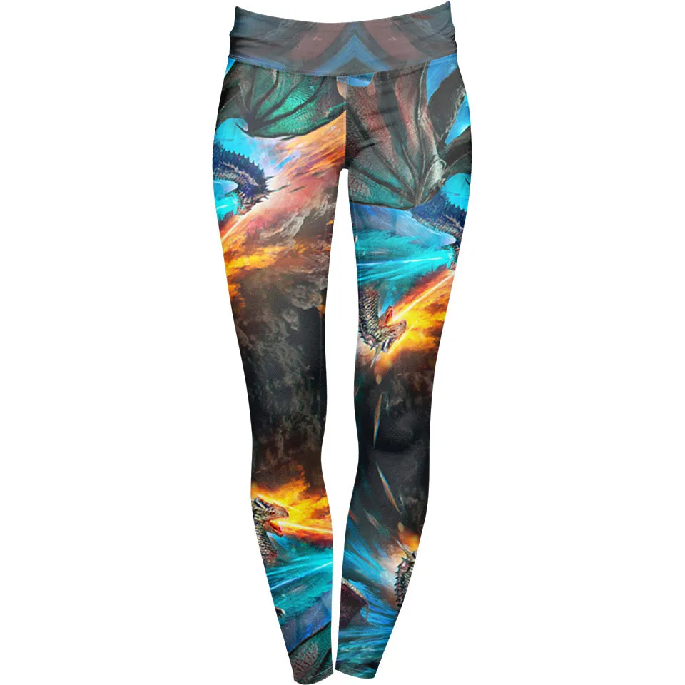 Fire and Ice Dragons Leggings