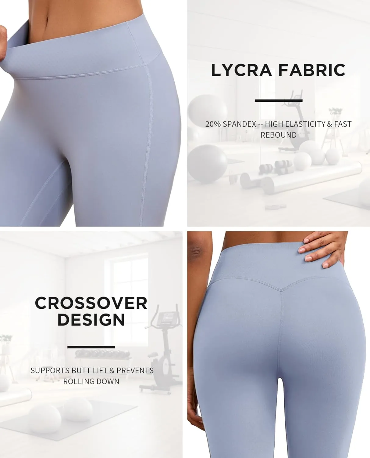 Flare Wide Leg Yoga Pants Bootcut Bell Bottom Crossover Tummy Control Leggings Workout High Waist Tights for Women