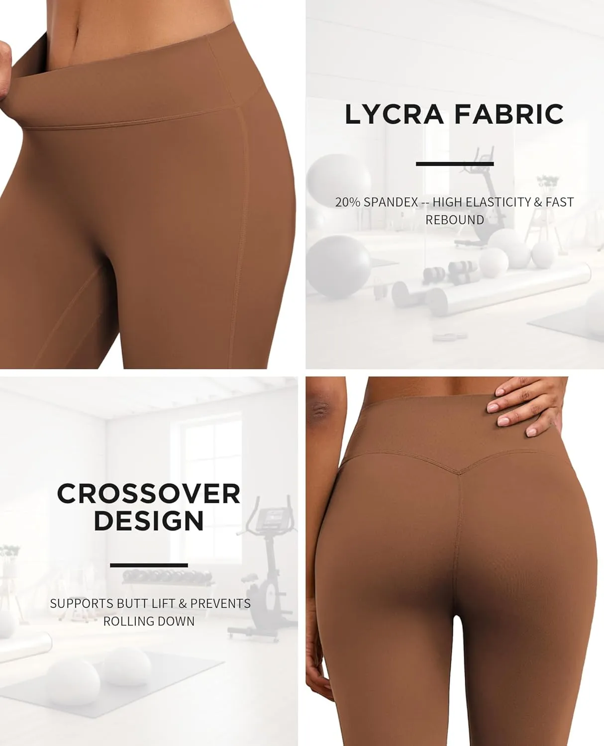 Flare Wide Leg Yoga Pants Bootcut Bell Bottom Crossover Tummy Control Leggings Workout High Waist Tights for Women