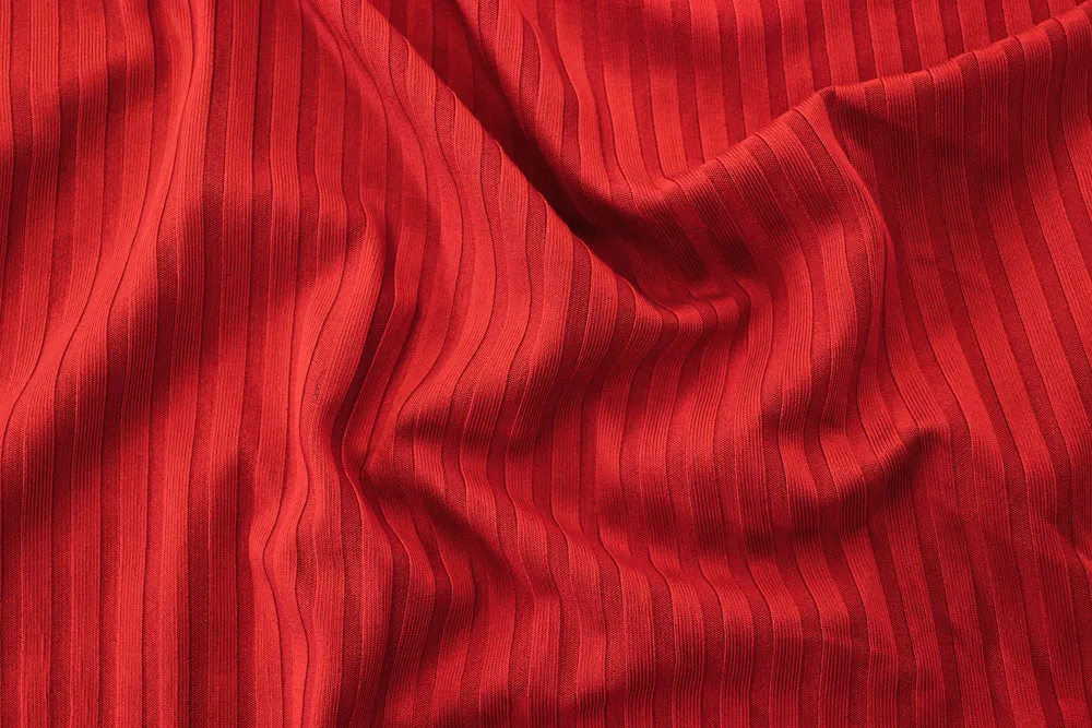 FS714 Plain Jersey Rib Stretch Knit Fabric