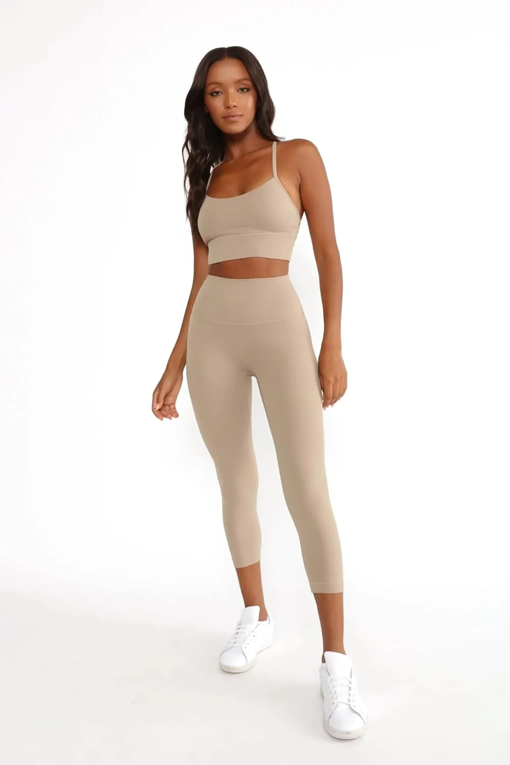 GROTEEN Capri Leggings for Women with Pockets - High Waisted Soft Yoga Pants for Running Workout Capris