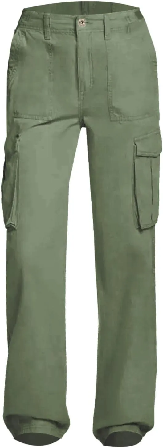 High Waisted Work Pants for Women Winter Cute Work Trousers with Pockets High Waisted Wide Leg