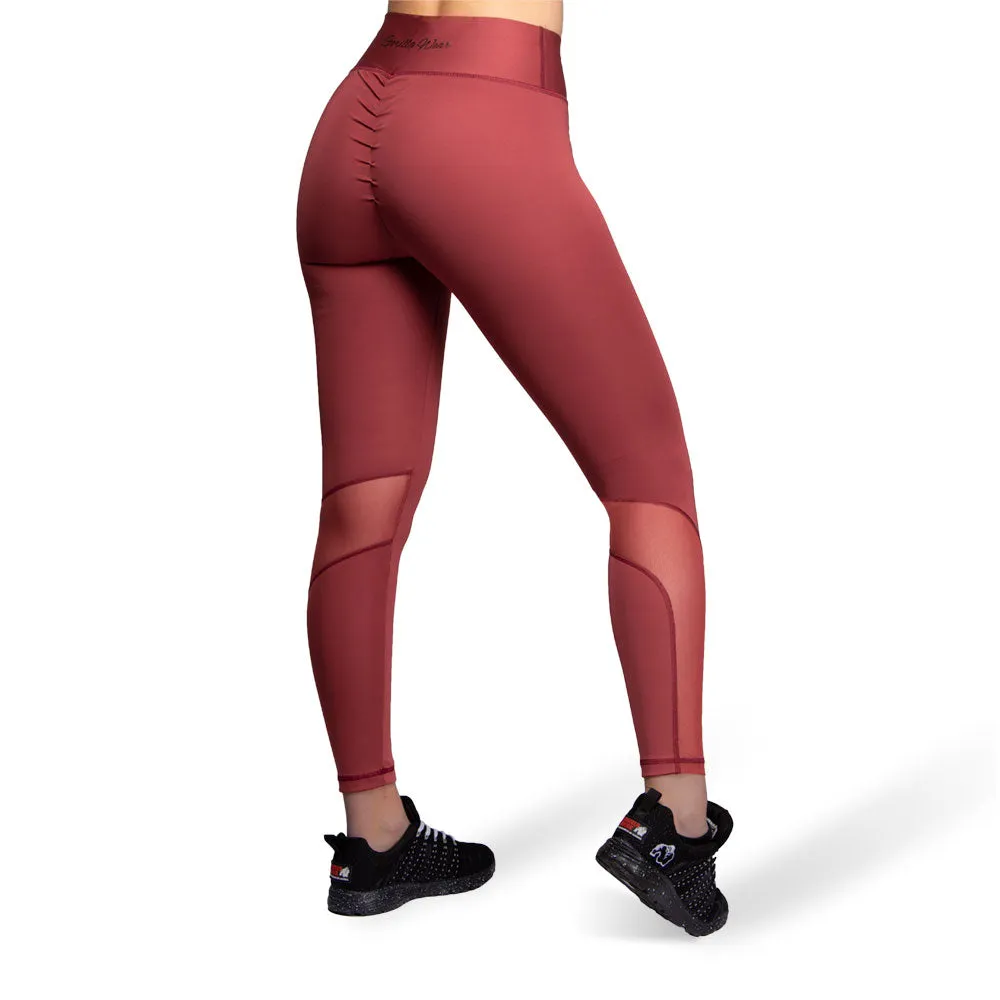 Kaycee Tights - Burgundy Red
