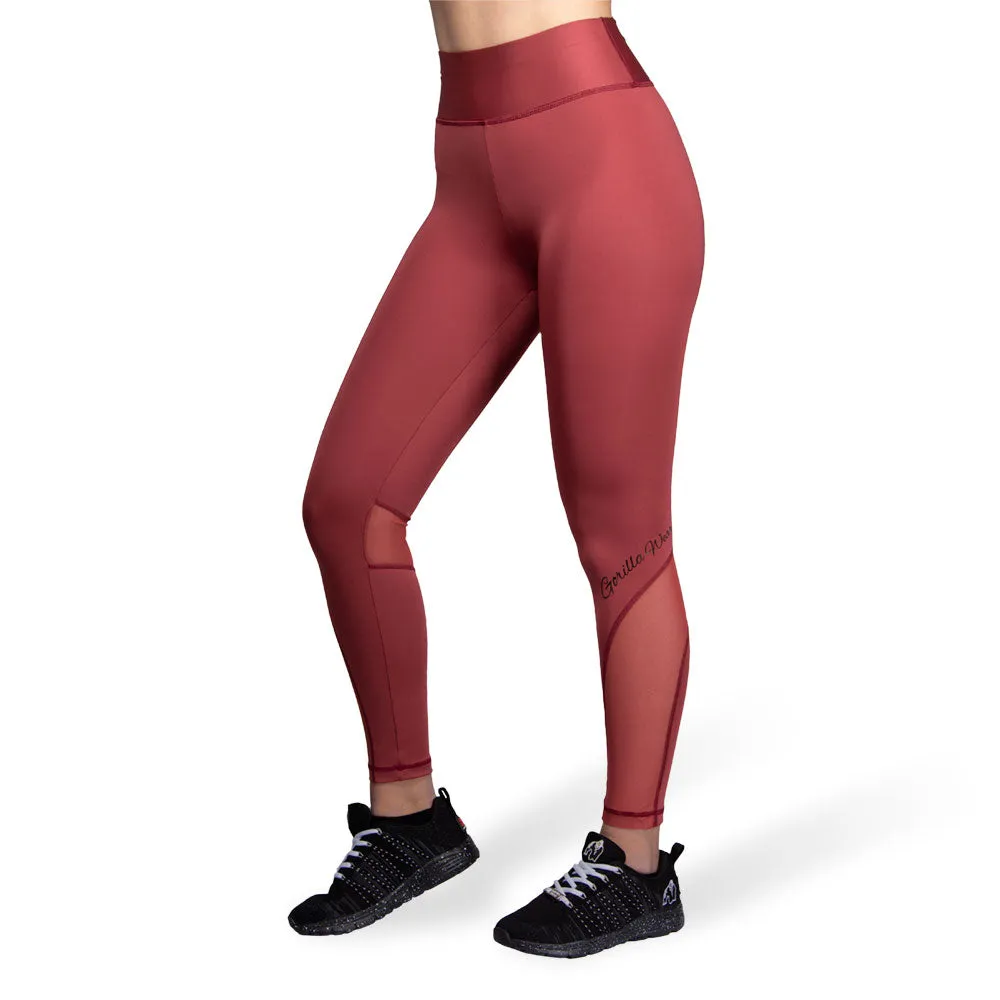 Kaycee Tights - Burgundy Red
