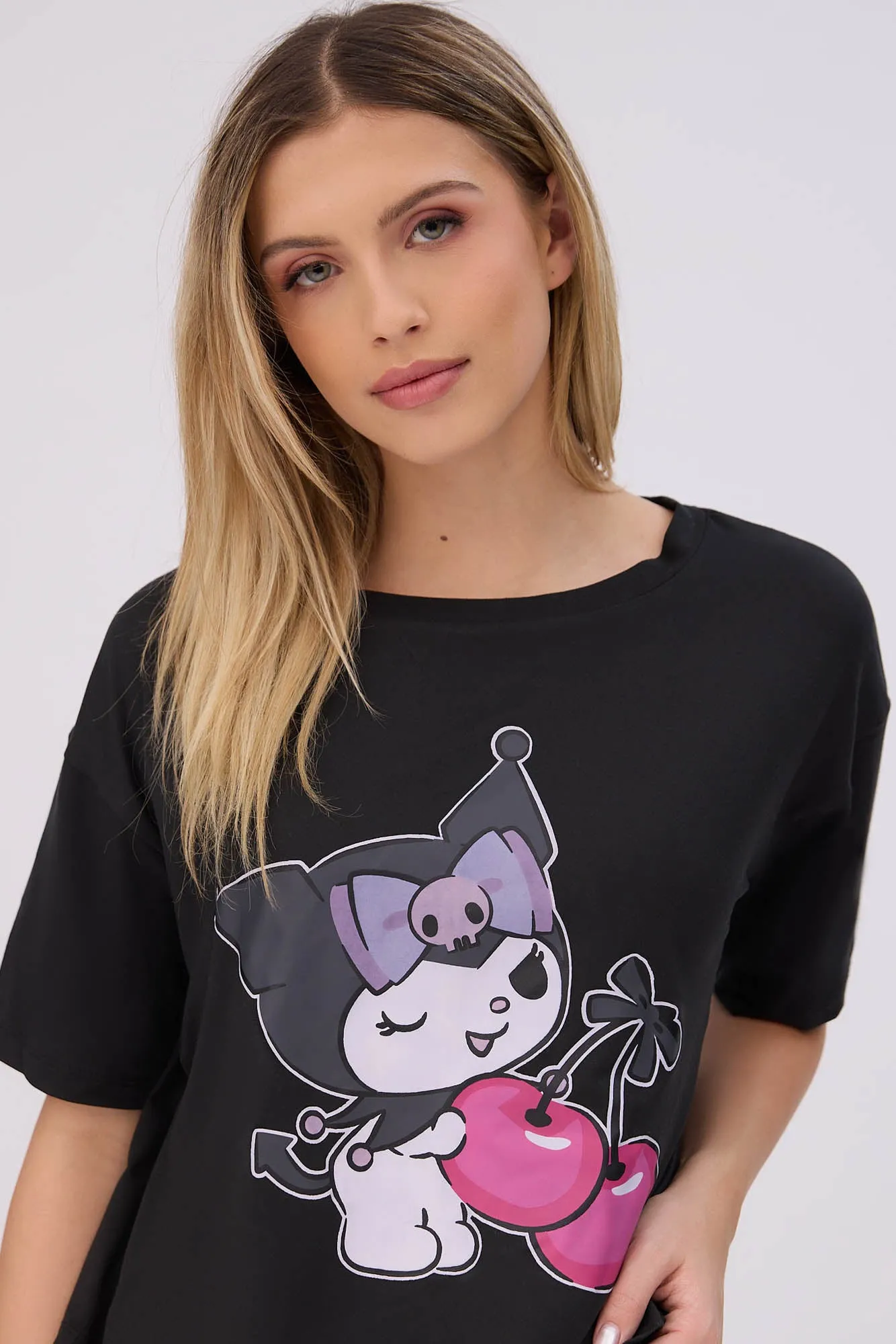 Kuromi Super Soft Pajama Tee And Velour Pajama Jogger 2-Piece Set