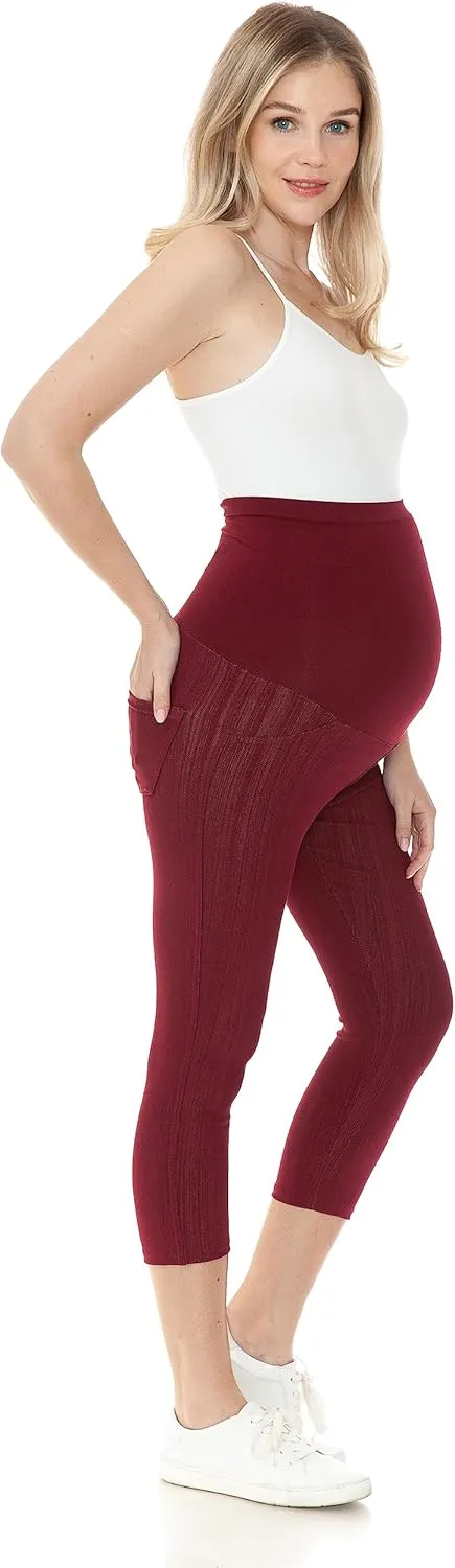 Leggings Depot Women's Maternity Jeans with Pockets Comfy Stretch Pregnancy Pants Denim Jeggings