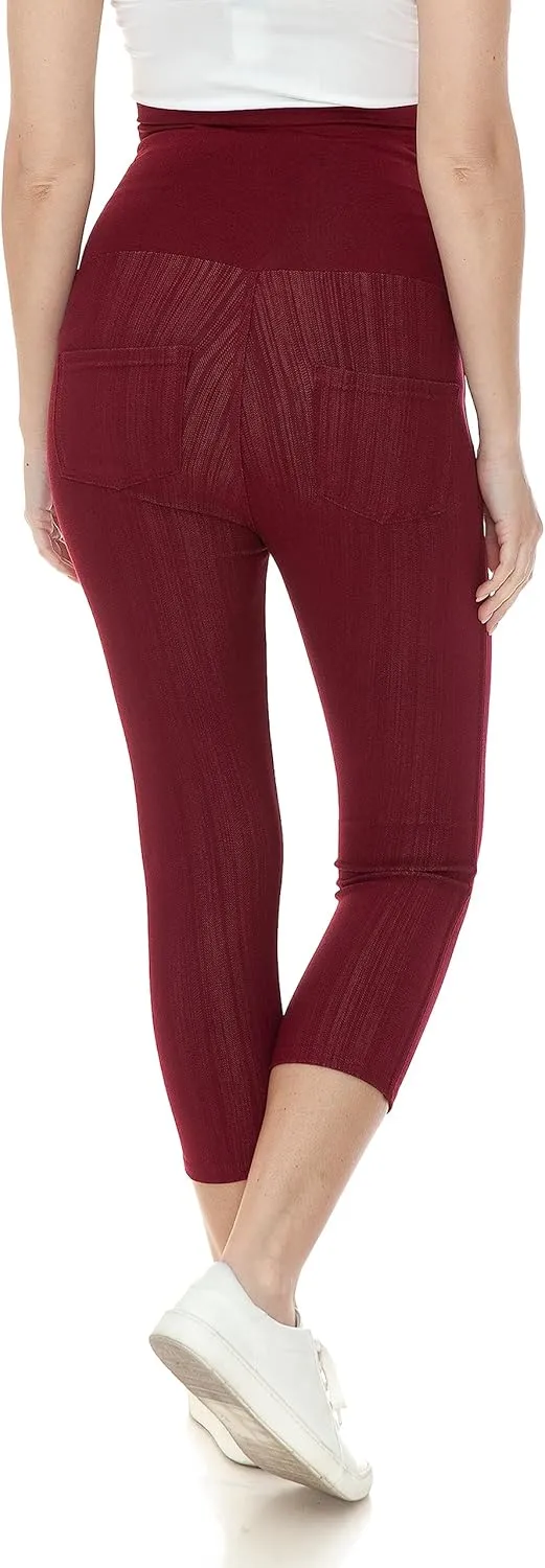 Leggings Depot Women's Maternity Jeans with Pockets Comfy Stretch Pregnancy Pants Denim Jeggings