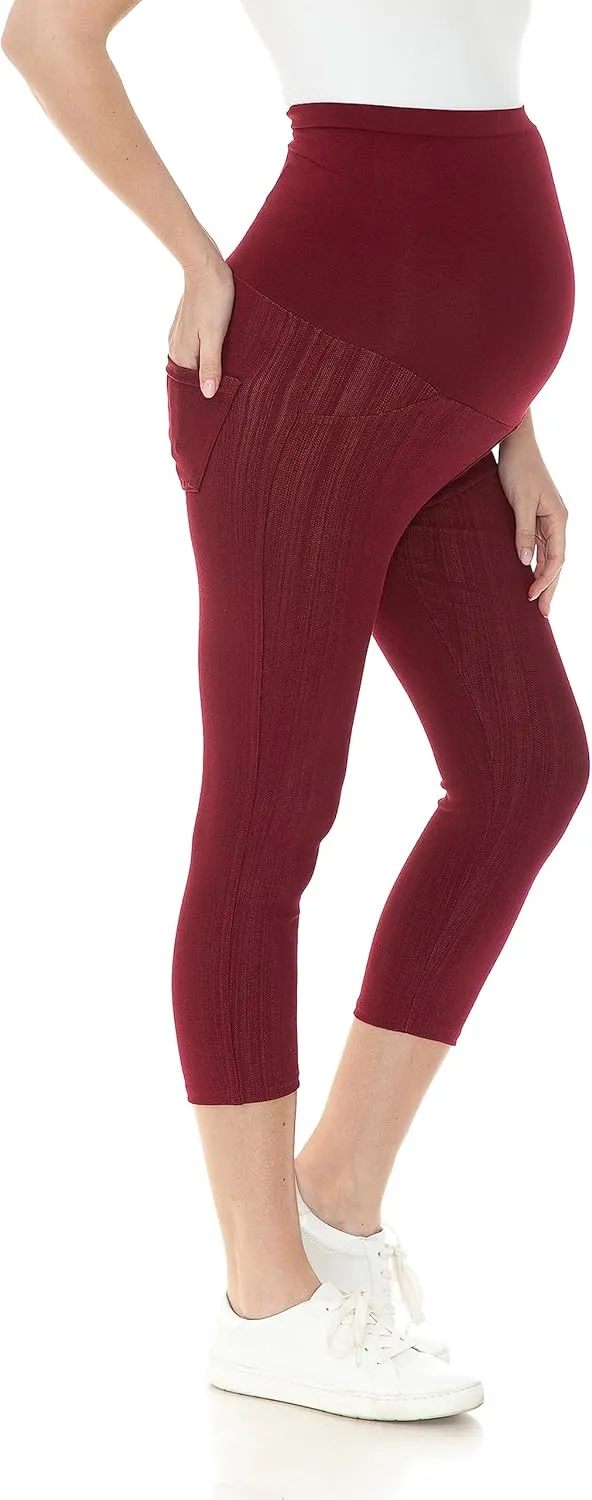 Leggings Depot Women's Maternity Jeans with Pockets Comfy Stretch Pregnancy Pants Denim Jeggings