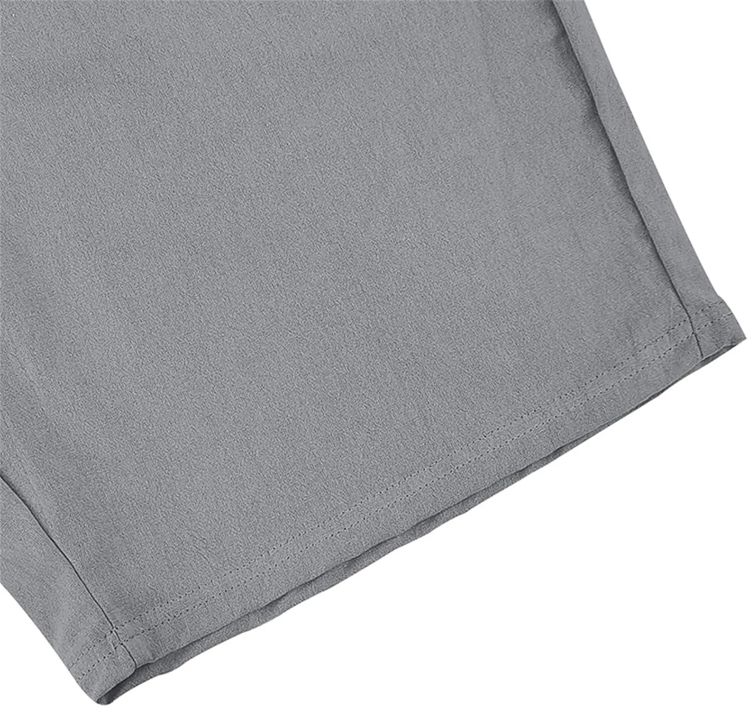 Men Linen Casual Shorts Elastic Waist Drawstring Classic Slim Fit Lightweight for Summer Beach with Pockets