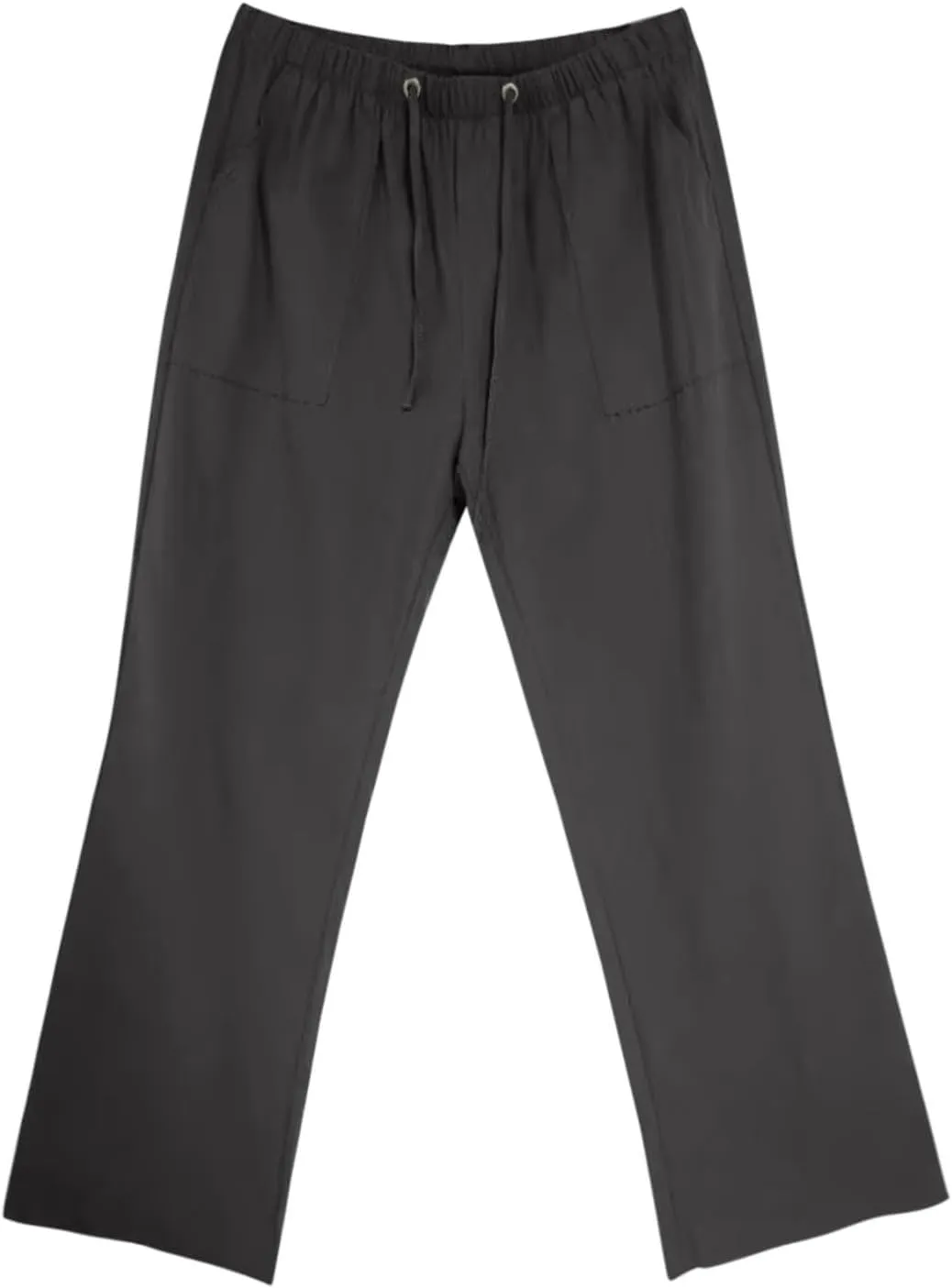 Men Linen Pants Plus Size Casual Plain Pant Classic Basic Lightweight Slacks Summer Vacation Beach Drawstring Trouser