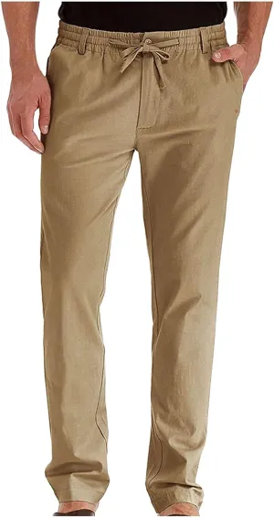 Mens Business Casual Pants Elastic Waist Dress Pants Trousers with Pockets Lightweight Flat Front Classic Fit Pants