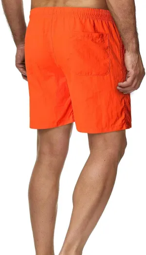Men's Casual Classic Shorts Elastic Waist Summer Beach Lightweight Board Slim-Fit with Pockets Stylish Solid Clothing