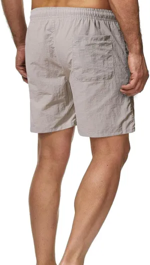 Men's Casual Classic Shorts Elastic Waist Summer Beach Lightweight Board Slim-Fit with Pockets Stylish Solid Clothing