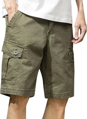 Mens Short Classic Fit Stretch Golf Activewear Featuring Elastic Waistband and Lightweight Outdoor Work Travel Design