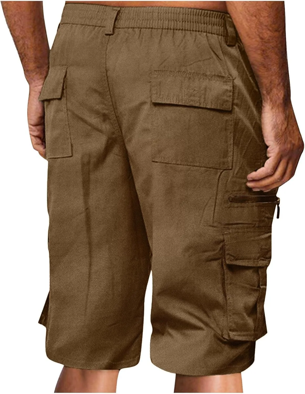 Men's Slim-Fit 5" Classic-Fit Comfort Walk Short New Casual Elastic Waist Work Beach Shorts with Pocket Big & Tall