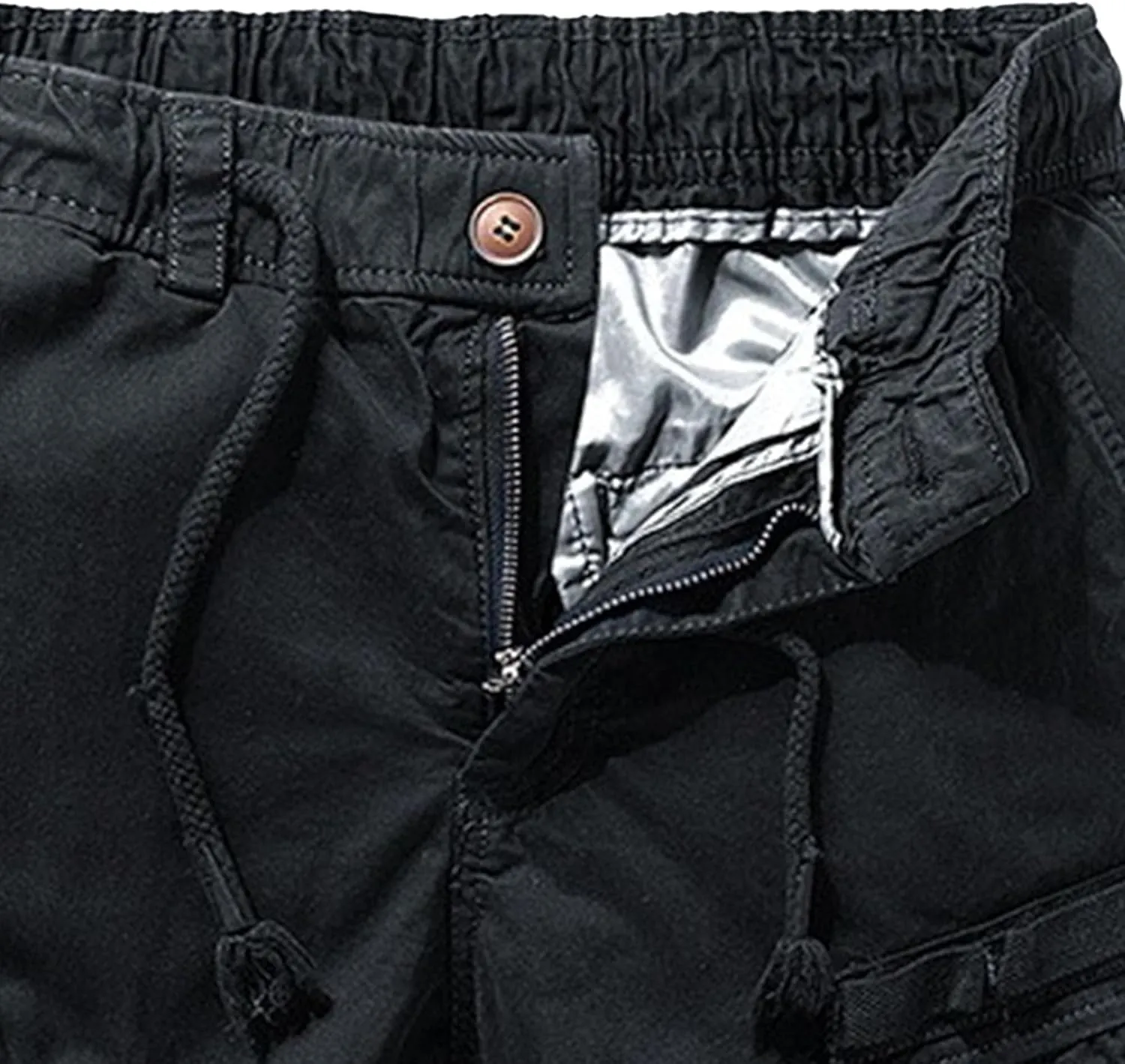 Men's Workout Classic Jean Trunk Multi Pockets Military Cargo Short Pant Slim Fit Cotton Tactical Shorts