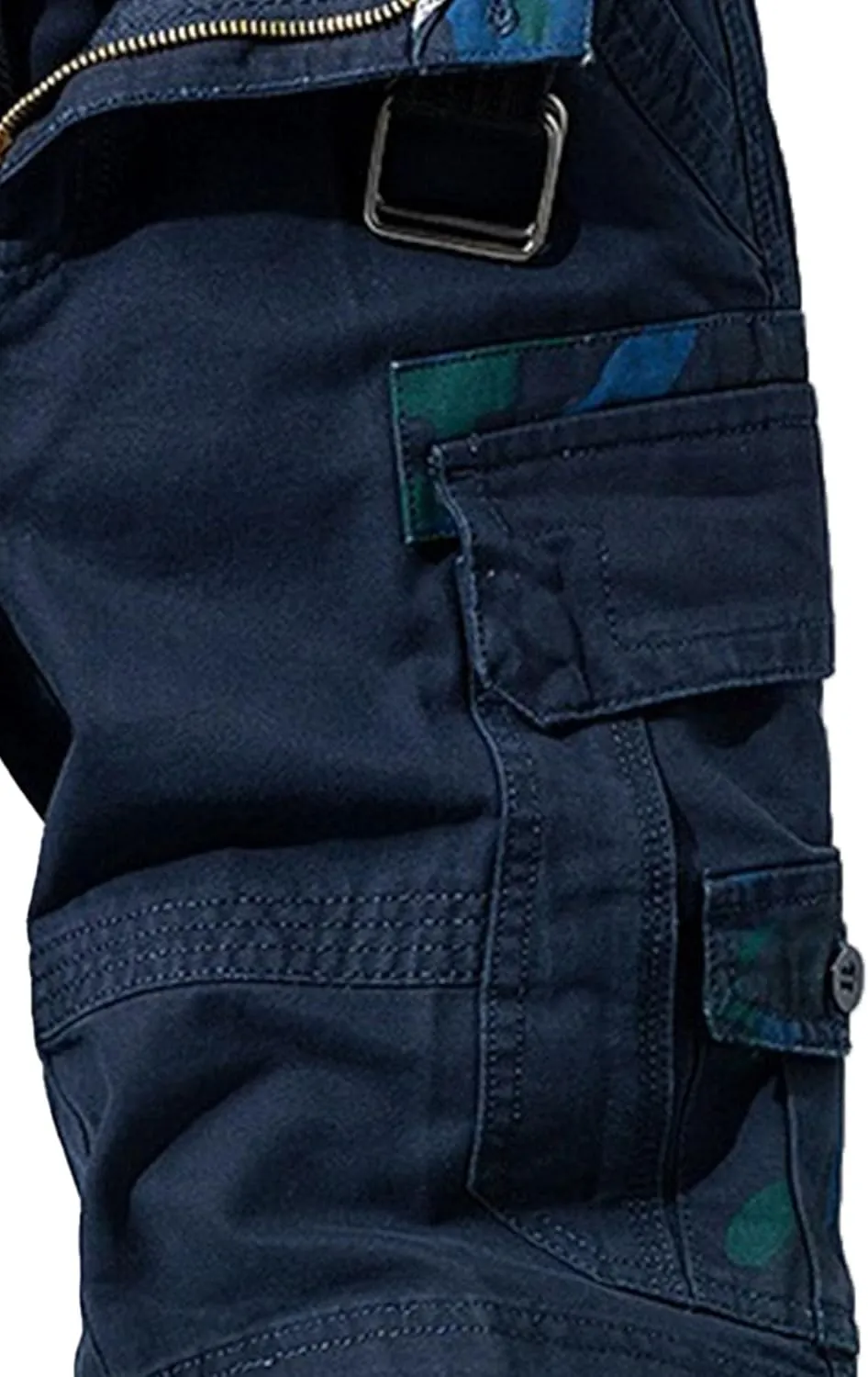 Men's Workout Classic Jean Trunk Multi Pockets Military Cargo Short Pant Slim Fit Cotton Tactical Shorts