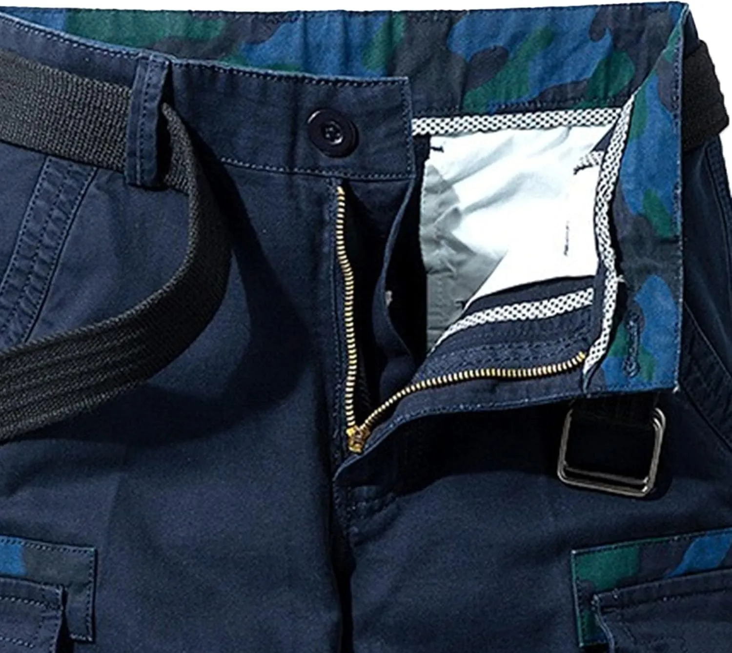 Men's Workout Classic Jean Trunk Multi Pockets Military Cargo Short Pant Slim Fit Cotton Tactical Shorts