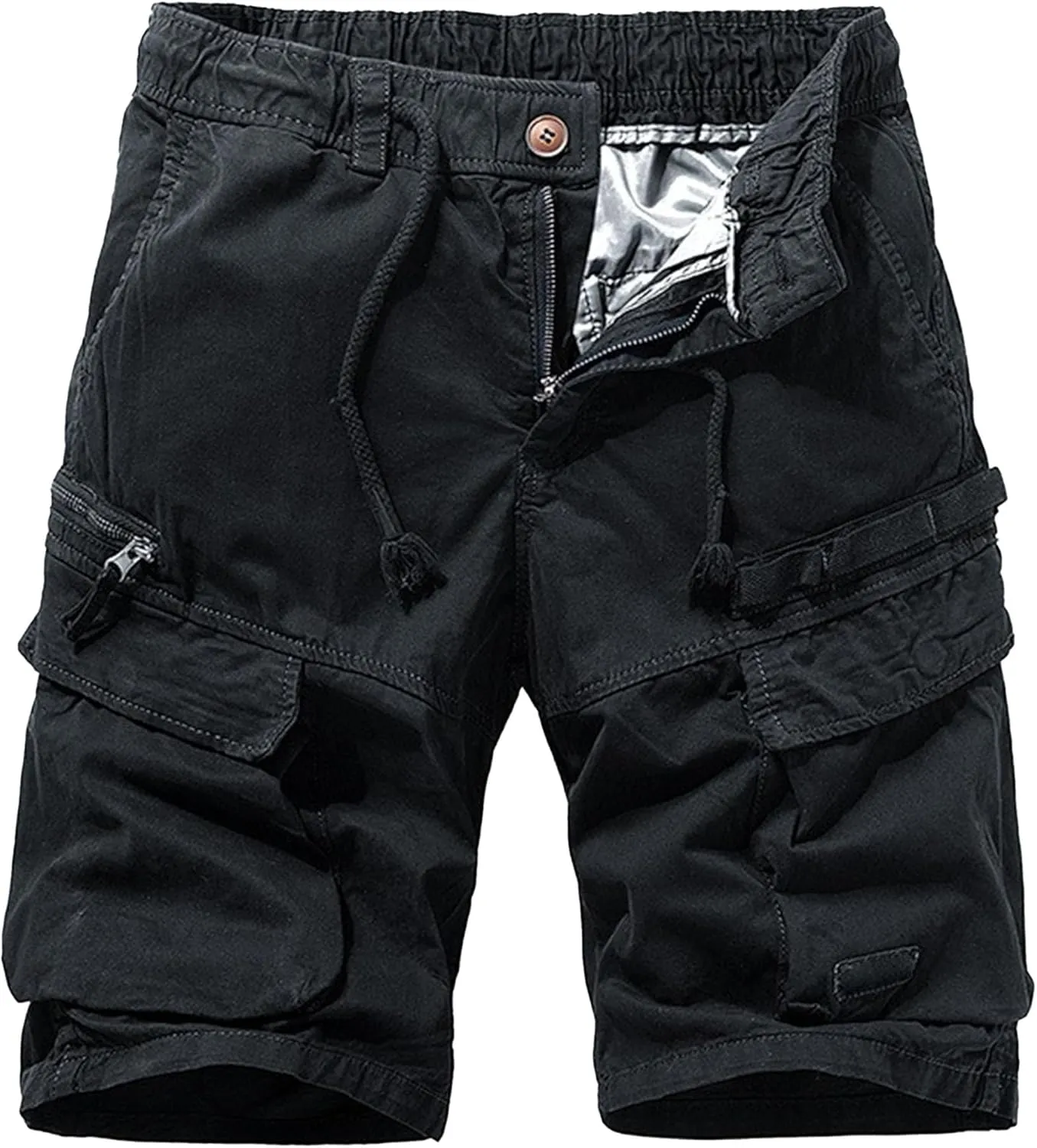 Men's Workout Classic Jean Trunk Multi Pockets Military Cargo Short Pant Slim Fit Cotton Tactical Shorts