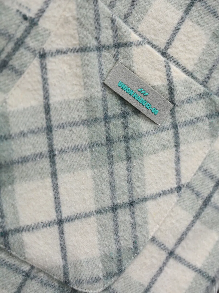 Plaid Tweed Shirt Jacket