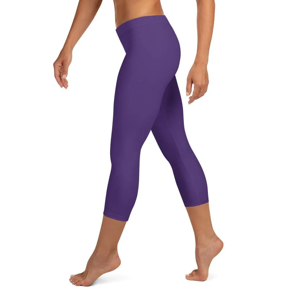 Purple SS Premium Standard ~ Capri Leggings
