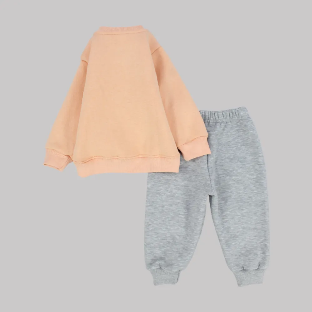 "Let's Go" Long-Sleeved Fleeced Pajama