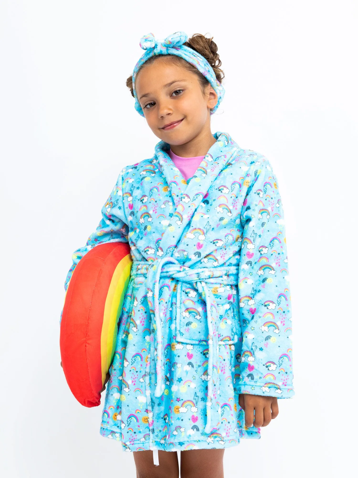 Rainbow Plush Robe
