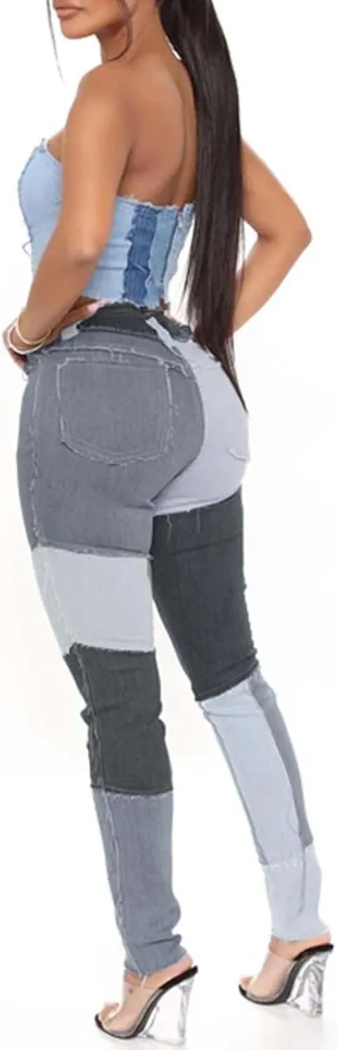 Skinny Jeans for Women High Waist Stretchy Classic High Rise Slimming Jeggings Denim Trousers Pants 2024 Summer