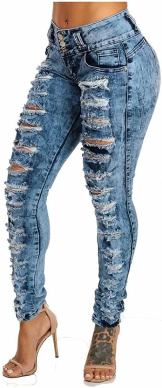 Skinny Jeans for Women High Waist Stretchy Classic High Rise Slimming Jeggings Denim Trousers Pants 2024 Summer