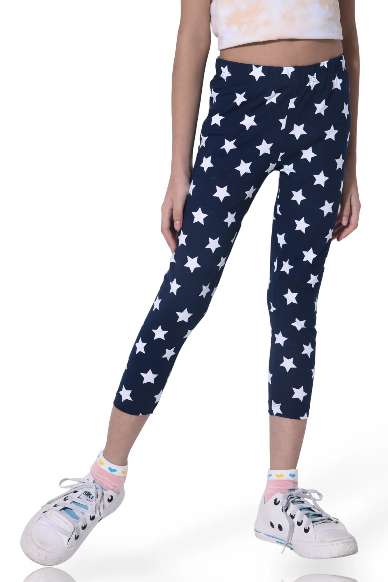 Star Statement Girls printed leggings | Ankle Length