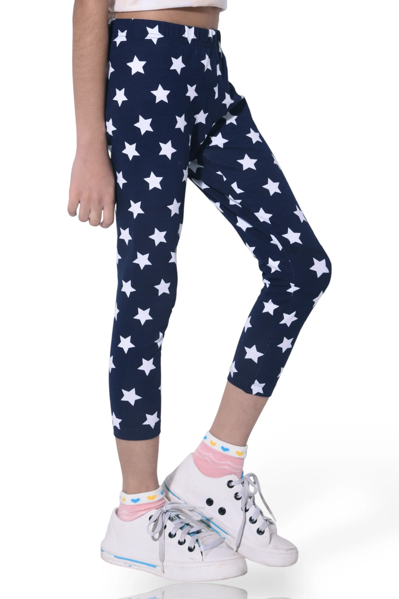 Star Statement Girls printed leggings | Ankle Length